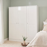 Stevie 3 Door Wardrobe -  White - Laura James 