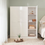 Stevie 3 Door Wardrobe -  White - Laura James 
