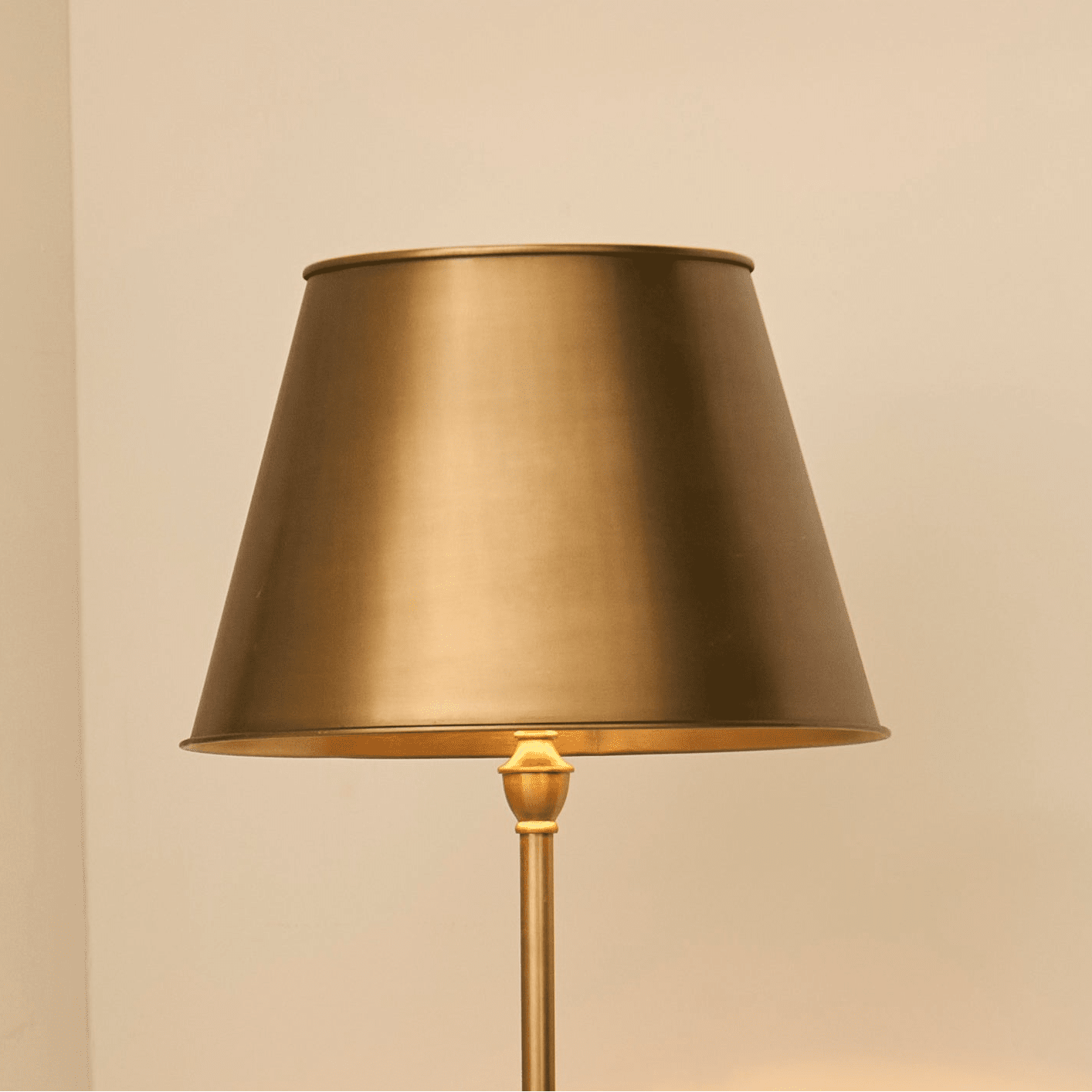 Stowe 40cm Metal Round Lamp Shade - Gold - Laura James 