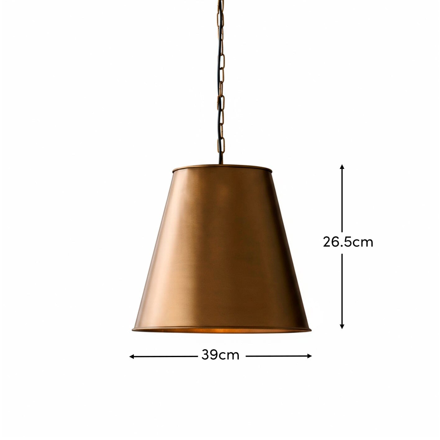 Stowe Metal Pendant Light - Gold - Laura James 