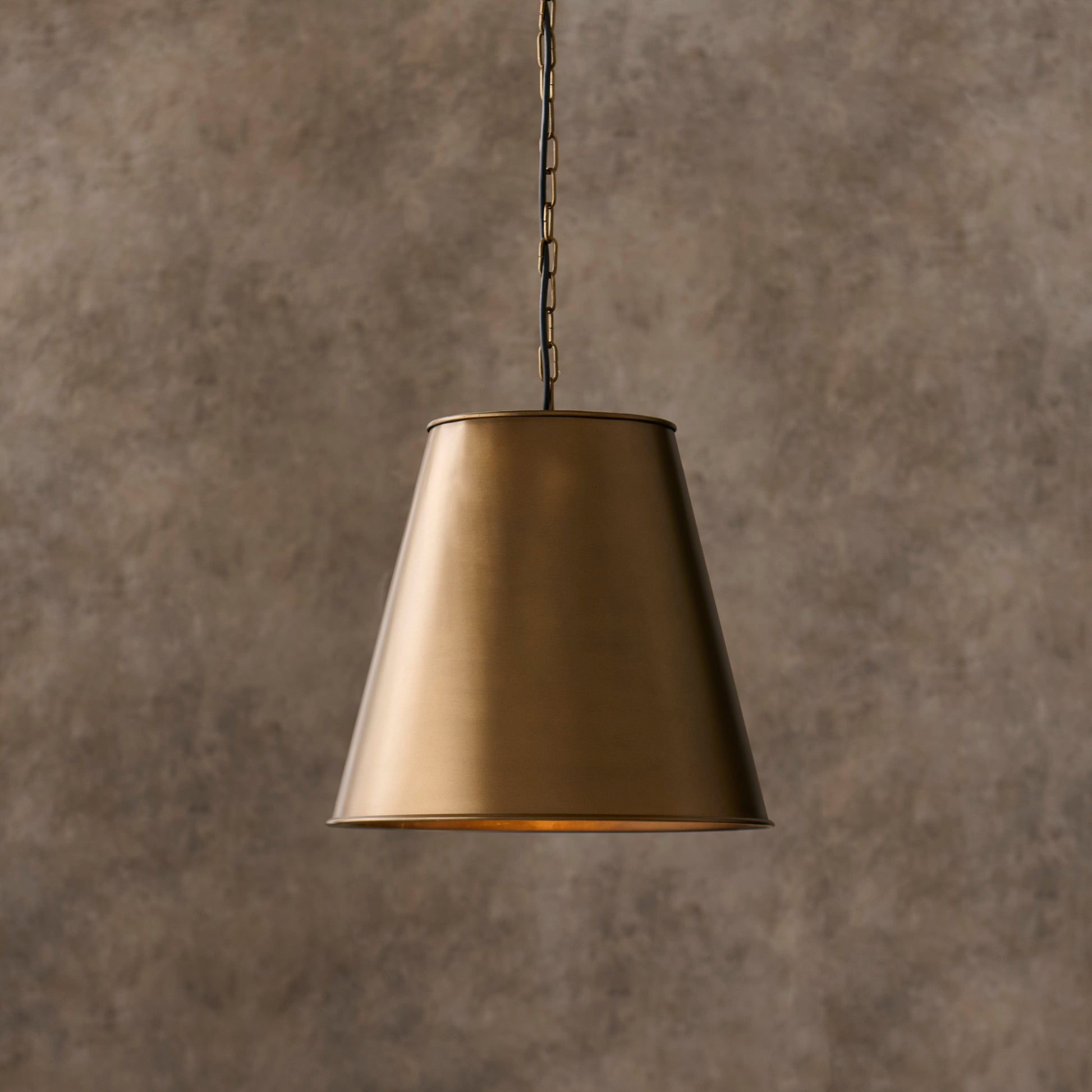 Stowe Metal Pendant Light - Gold - Laura James 