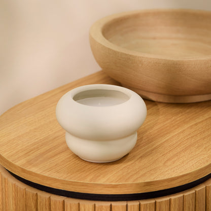 Surbiton_Single_Wick_13cm_Ceramic_Candle_Oud_Wood_and_Rose_Scent_in_Clay-2 - Laura James