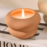 Surbiton Single Wick 9cm Ceramic Candle - Oud Wood & Rose Scent In Blush Pink - Laura James 