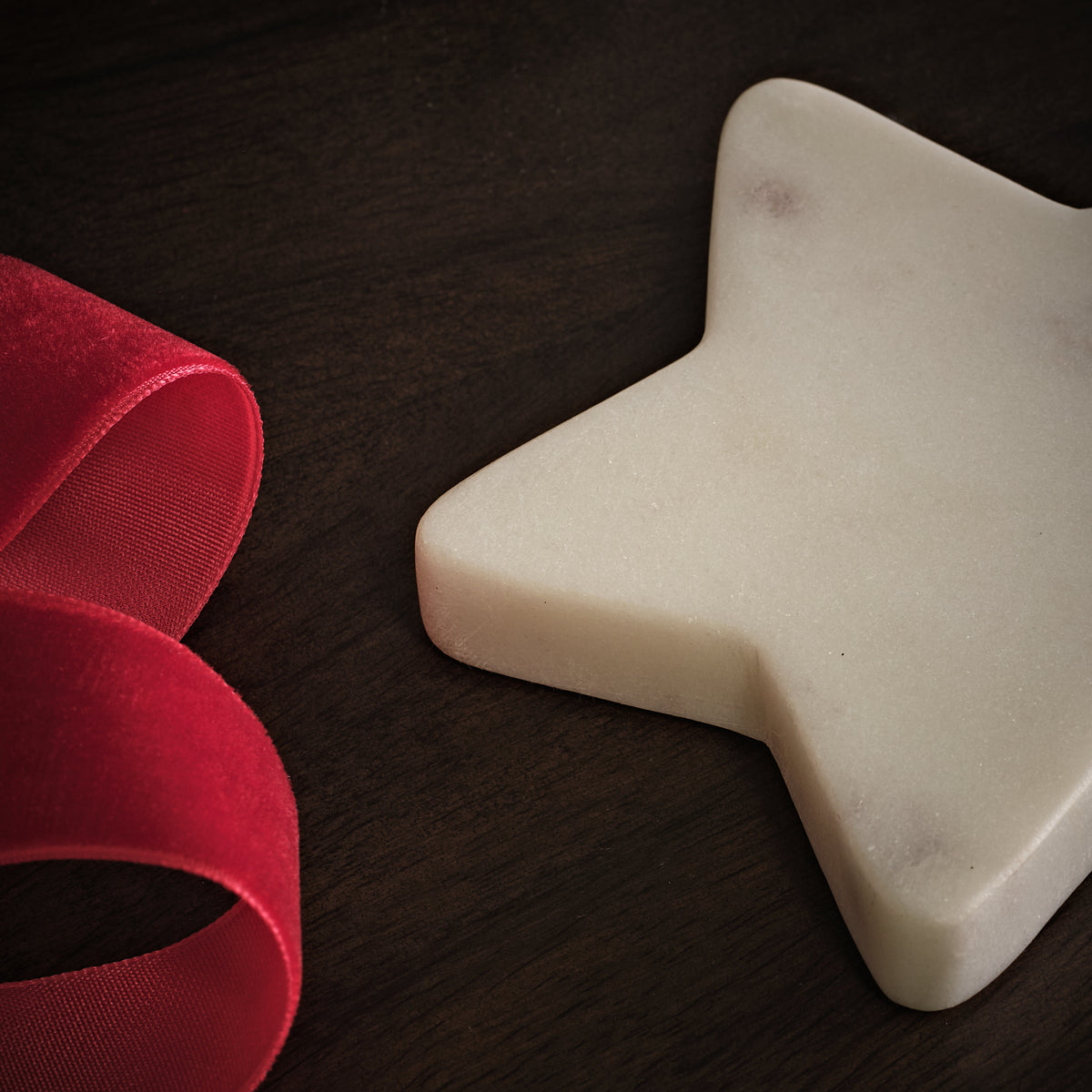Tiree 10cm Star Coasters - Set of 4 - White Marble - Laura James 