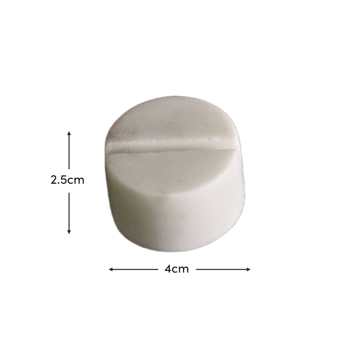 Tiree 4cm Marble Circle Name Placeholder - Set of 4 - White Marble - Laura James 