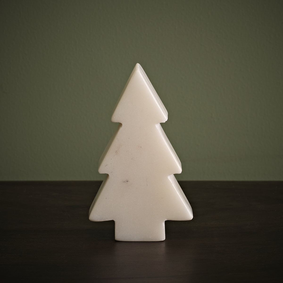Tiree 10cm Tree Ornament - White Marble - Laura James 