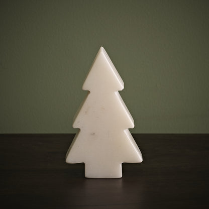 Tiree 10cm Tree Ornament - White Marble - Laura James 
