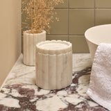 Tiree 10cm Lidded Pot - White Marble - Laura James 