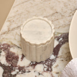 Tiree 10cm Lidded Pot - White Marble - Laura James 