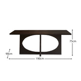 Jade Jet Black Acacia Dining Table