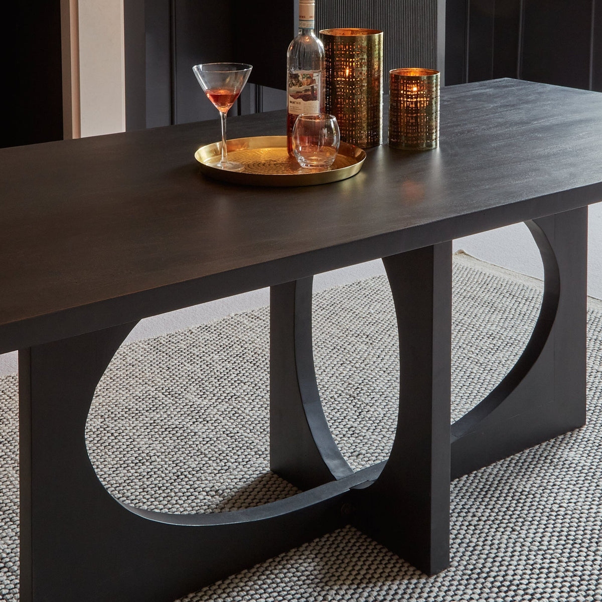 Jade Jet Black Acacia Dining Table 
 Laura James 