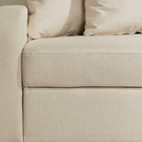 Tracy 2 Seater Sofa - Oatmeal with Black Legs
