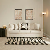 OUTLET - Tracy 3 Seater Sofa - Oatmeal with Black Legs