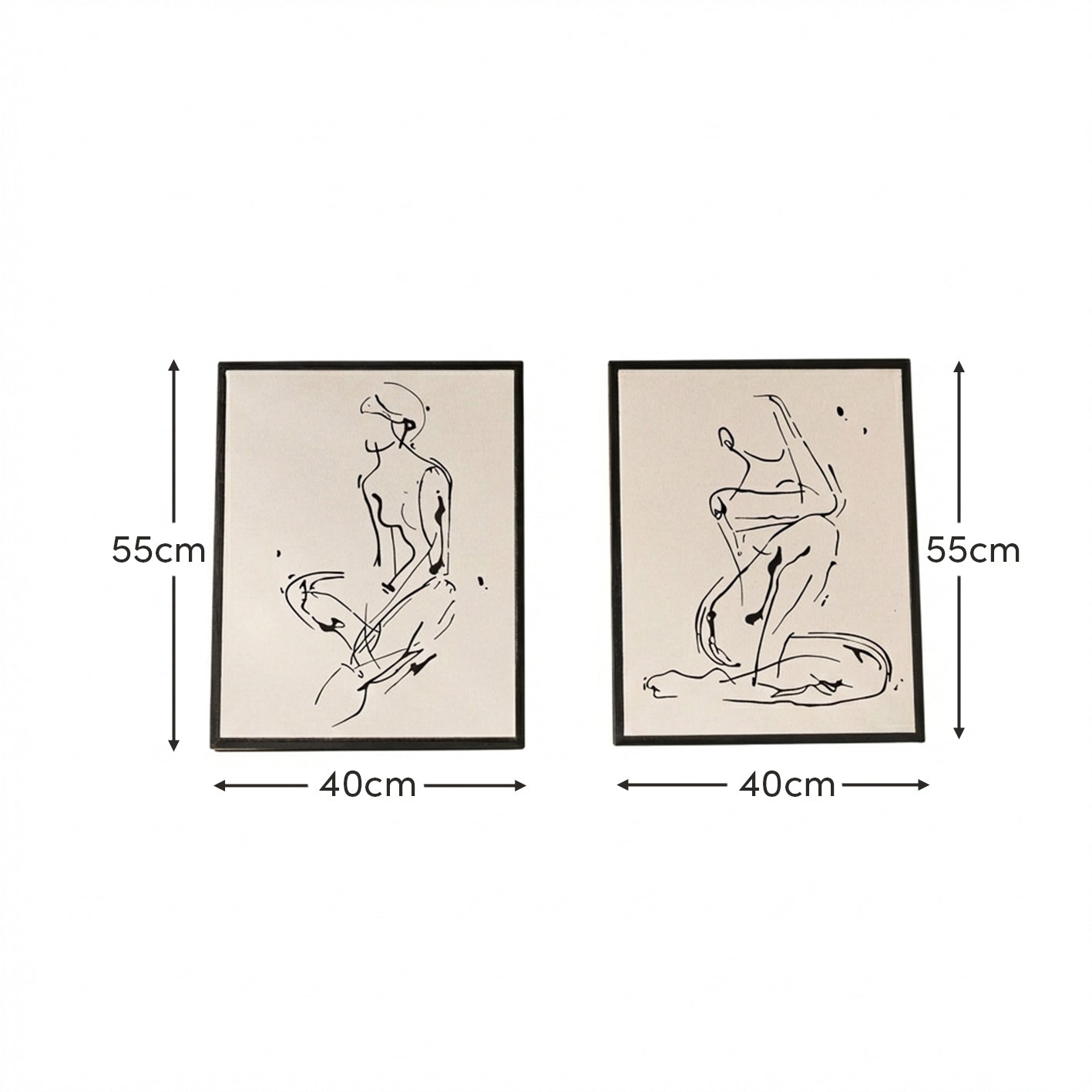 Talland 55x40cm Wall Art - Set of 2 - Laura James