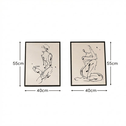 Talland 55x40cm Wall Art - Set of 2 - Laura James