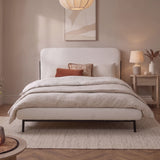 Tallulah Double Bed - Chalk White Boucle - Laura James 