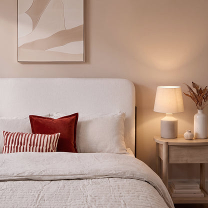 Tallulah Double Bed - Chalk White Boucle - Laura James 