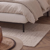 Tallulah Double Bed - Chalk White Boucle - Laura James 