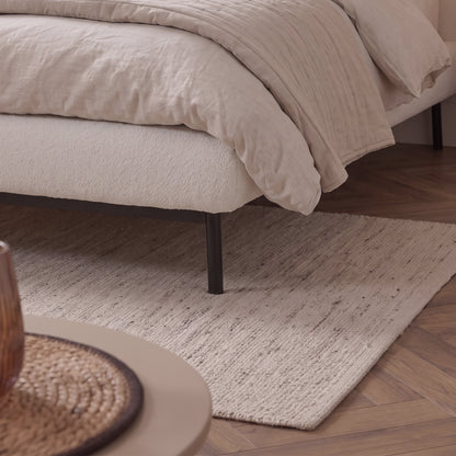 Tallulah Double Bed - Chalk White Boucle - Laura James 