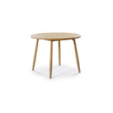 Tilly 100cm Round Dining Table - Whitewash Oak - Laura James