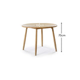 Tilly 100cm Round Dining Table - Whitewash Oak - Laura James