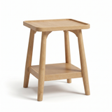 Tilly 40cm Square Side Table - Whitewash Oak - Laura James