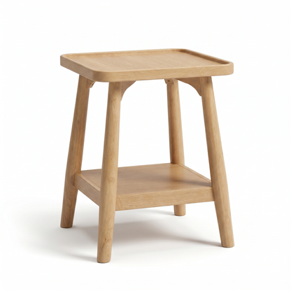 Tilly 40cm Square Side Table - Whitewash Oak - Laura James