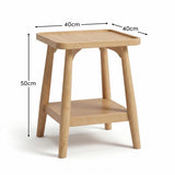 Tilly 40cm Square Side Table - Whitewash Oak - Laura James