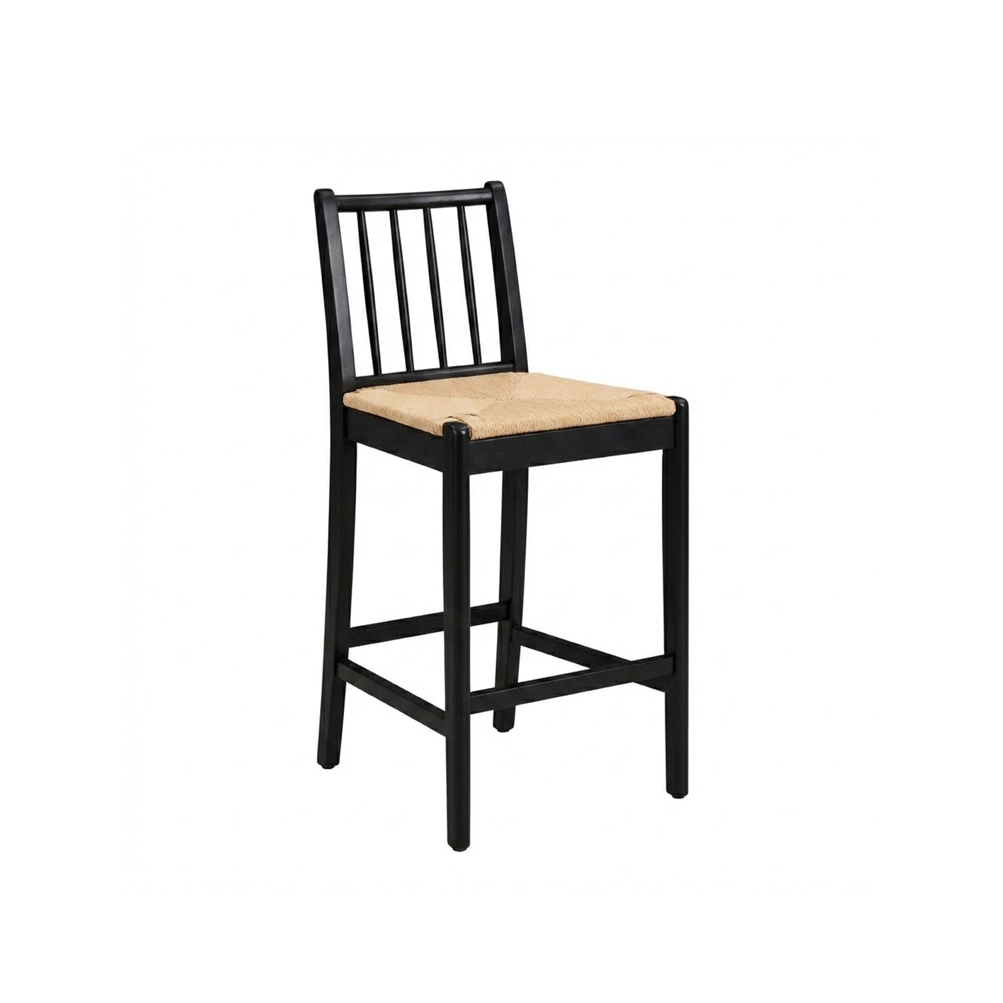 Tilly Bar Stool - Black Oak with Paper Cord - Laura James