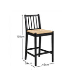 Tilly Bar Stool - Black Oak with Paper Cord - Laura James