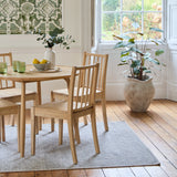 Tilly 100cm Round Dining Table - 4 Seater - Tilly Dining Chairs - Whitewash Oak -Laura James