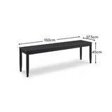 Tilly 150cm Wooden Bench - Black Oak - Laura James