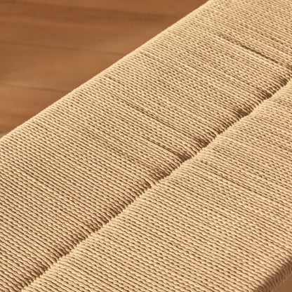 Tilly 150cm Wooden Woven Bench - Whitewash Oak - Laura James