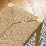 Tilly 150cm Wooden Bench - Whitewash Oak & Paper Cord - Laura James