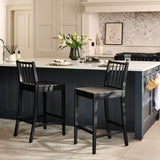 Tilly Bar Stool - Black Oak - Laura James
