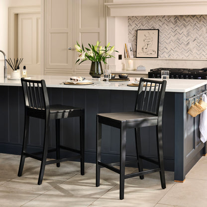 Tilly Bar Stool - Black Oak - Laura James