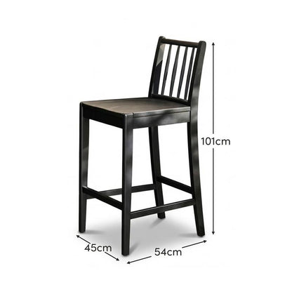 Tilly Bar Stool - Black Oak - Laura James