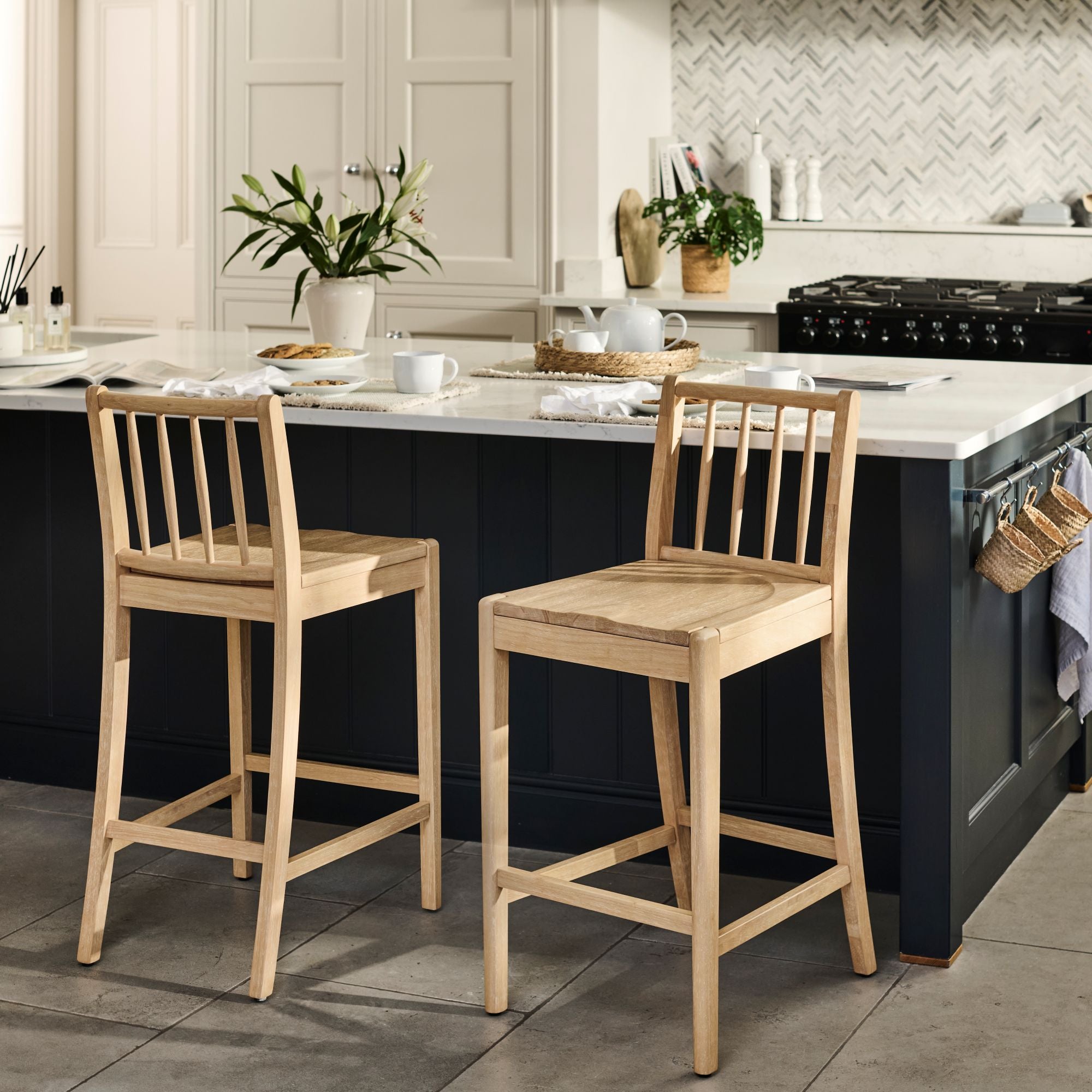 Tilly Bar Stool - Whitewash Oak – Laura James