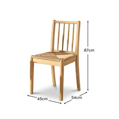 Tilly Natural String Pale Oak Dining Chairs - Set of 2 - Laura James