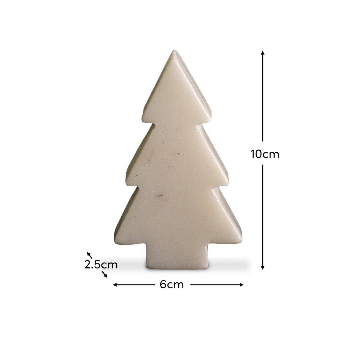 Tiree 10cm Tree Ornament - White Marble