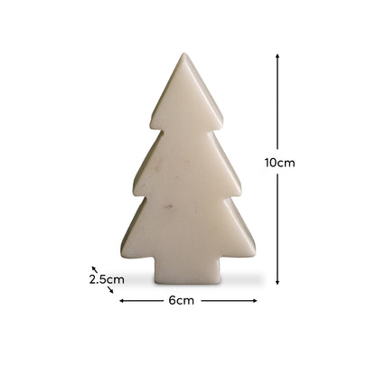Tiree 10cm Tree Ornament - White Marble