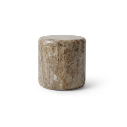 Tiree 11cm Lidded Pot - Beige Marble - Laura James 
