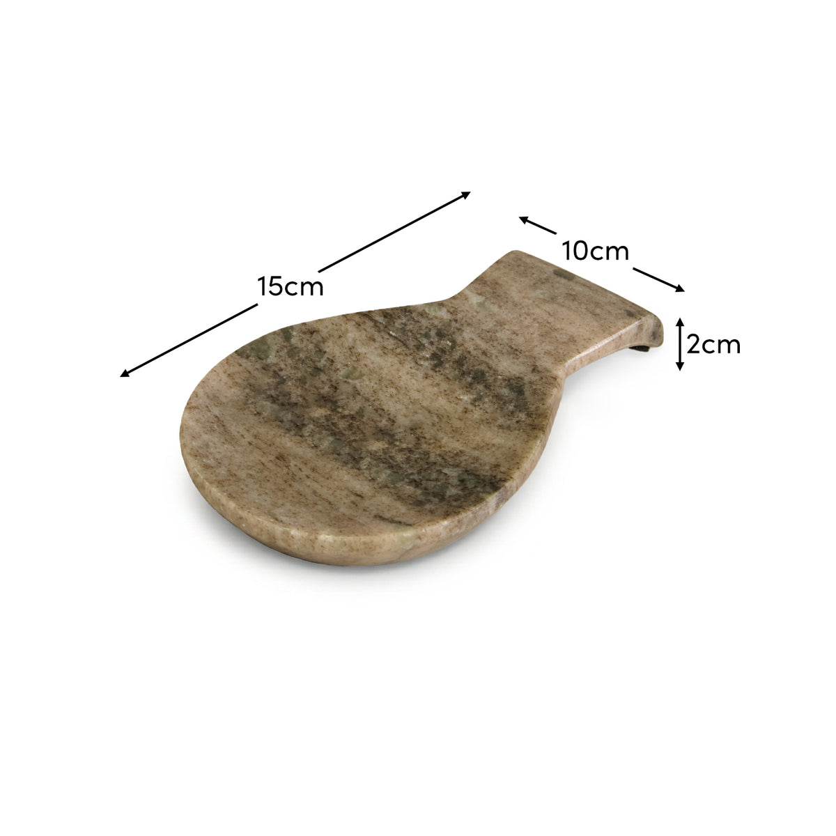 Tiree 15cm Spoon Rest - Beige Marble - Laura James 