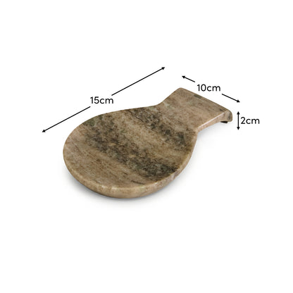 Tiree 15cm Spoon Rest - Beige Marble - Laura James 