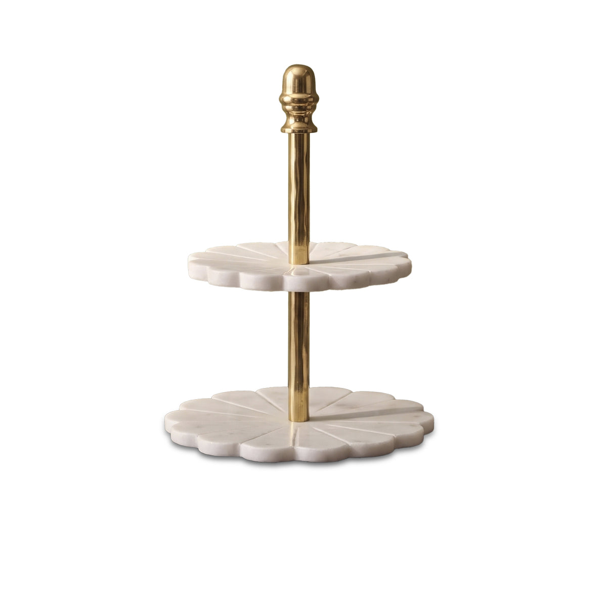 Tiree 23cm Jewellery Stand - White Marble