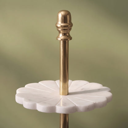 Tiree 23cm Jewellery Stand - White Marble