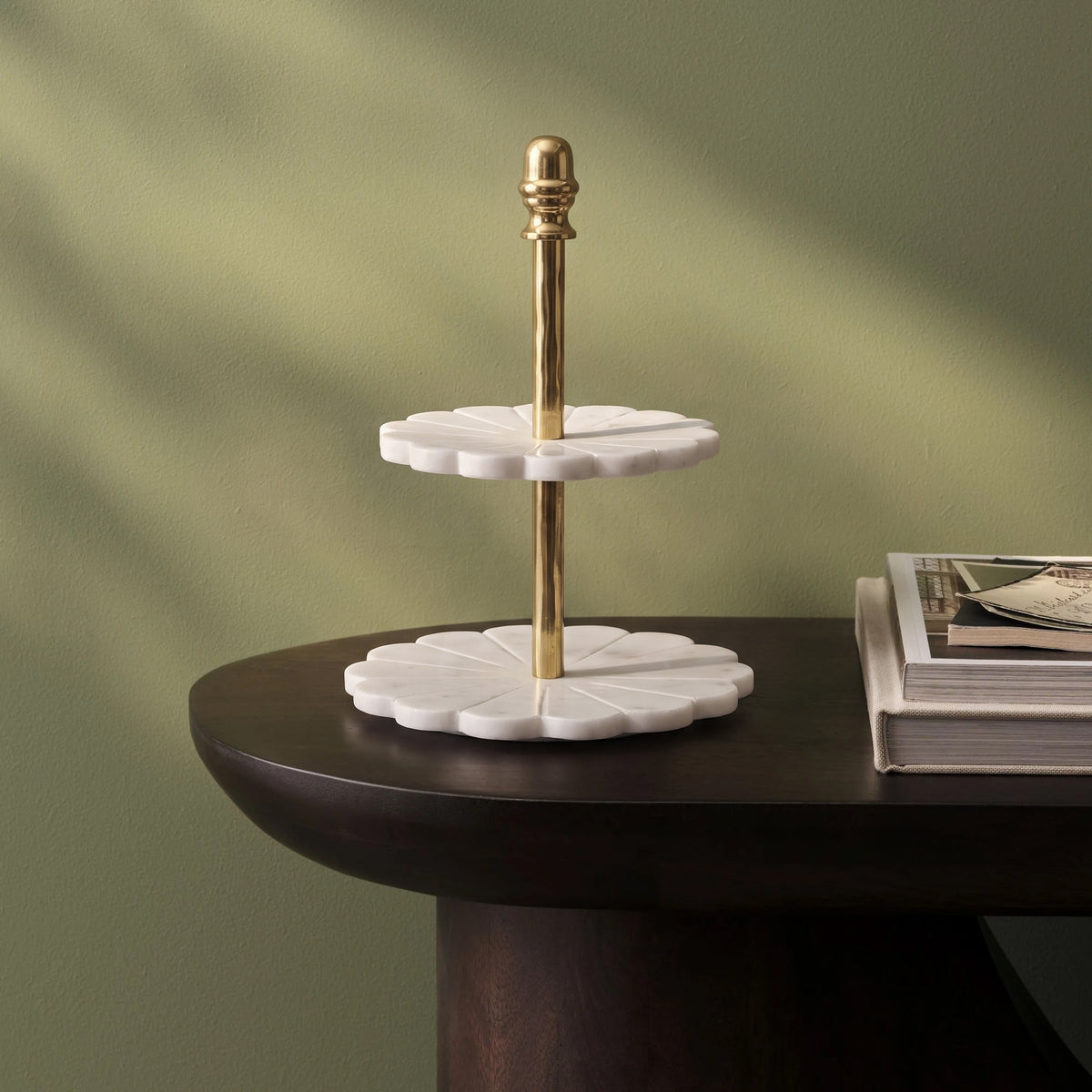 Tiree 23cm Jewellery Stand - White Marble - Laura James 