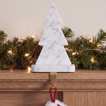 Tiree 24cm Tree Stocking Holder - White Marble