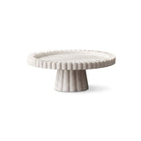 Tiree 25cm Round Cake Stand - White Marble - Laura James 
