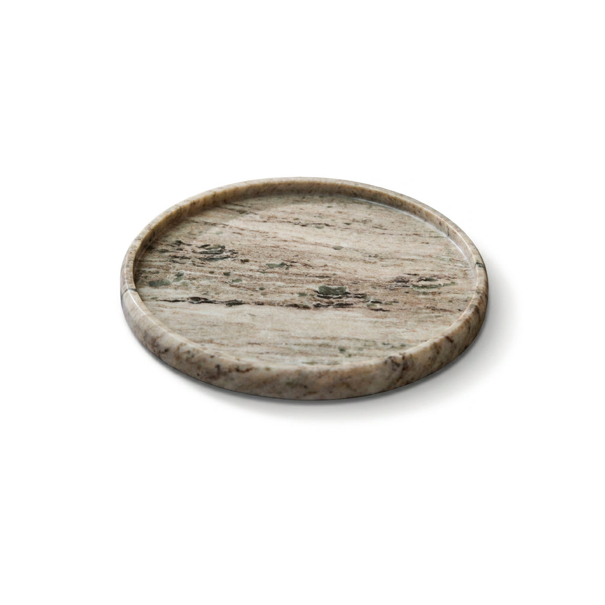 Tiree 26cm Round Tray - Beige Marble - Laura James 